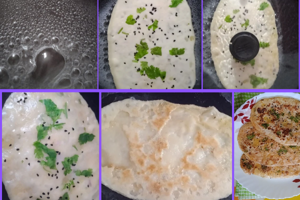 Cooking the aloo kulcha